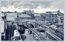 c1910 Dudley St Terminal Boston Elevated Railway Trolley Streetcar Postcard -289 picture