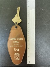 VTG Carmel Studio lodge Hotel Key Fob LARGE Room 5-A  & metal 5-A key Carmel CA picture