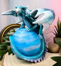 Ebros Celestial Galaxy Planet Mercury Terrestrial Blue Guardian Dragon Figurine picture