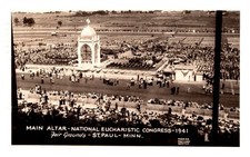 postcard Main Altar National Eucharistic Congress 1041 St. Paul Minn. RPPC B3070 picture