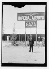 Gaza Palestine 1930s Imperial Airways Sign Man Portrait Aircraft Hanno picture