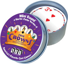 Five Crowns Mini Round Card Game 2.1 inches x x 1.06 inches, Multi picture