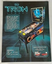 Tron Flyer New NOS PROMO Stern Pinball Machine Art Artwork Retro Disney picture