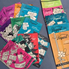Vogart Needlework Embroidery Chart Booklets True Vintage 1950s-1960s Lot of 15* picture