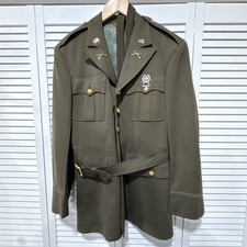 WW2 US Army Officer 4 Pocket Dress Jacket  class A tunic Rifle Pin picture