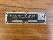 Vintage GM EMD Electro-Motive Equipment ID Plate Model D00 9020 Serial 59G-59 picture
