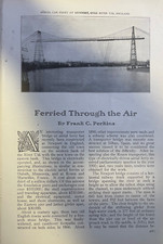 1907 England Aerial Car Ferry Over the River Usk illustrated picture