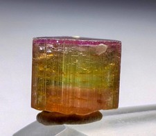 Very Rare Purple Cap Orange Watermelon Tourmaline Crystal Raw Natural Specimen picture