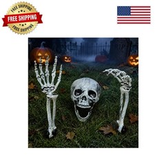 Halloween Skeleton Groundbreaker Stakes - Spooky Yard Decor for Haunted Houses picture