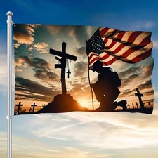 250th Anniversary American Flag 3x5 FT Double Sided,Heavy Duty Patriotic Militar picture