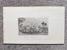 Kirkstall Abbey, Leeds - Antique Print - c1860 (Ref A4) picture