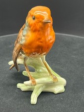 Goebel Porcelain Robin Bird Figurine Hand Painted. Made in Germany picture
