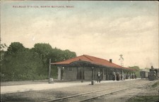 North Scituate MA Railroad Station H. A. Dickerman & Son c1910s Vintage Postcard picture