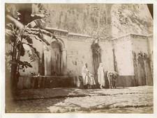 Algeria, Algiers, Fontaine au jardin d'Essai vintage albumen print.  Tirag picture