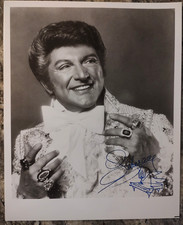 Liberace Signed Liberace Photo 8x10 w/ Piano and Candelabra Drawing Vintage picture