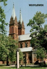 Włocławek, Poland, Włocławek Cathedral, Wł. Mał Postcard picture