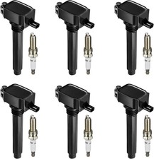 Jeep Ignition Coil UF648 & Iridium Spark Plug 97390 Set Compatible picture