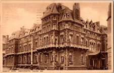 Vintage Queen's Hotel Aberystwyth Wales Postcard 1934 Sea View picture