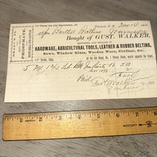 Antique Billhead Gust Walker Importer & Dealer in Hardware, Agricultural Tools ￼ picture