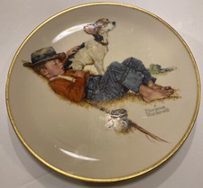 1971 Norman Rockwell Four Seasons Plate A Boy and His Dog picture