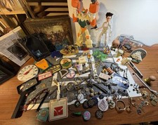 Huge junk Drawer Lot Toys Vintage Jewlery Figures More picture