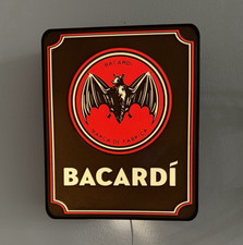 Bacardi Bat Logo Light-Up Advertising Wall Sign USB Power On/Off Switch picture