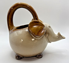 Elephant Pitcher Ceramic Shawnee Pottery Rare MCM Whimsical VTG 5.25