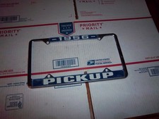 vintage 1956 pickup metal license plate frame picture