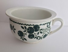 1930s St Amand France Demi Porcelain Transferware Chamber Pot Planter Blueberrie picture