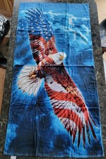 Uncle Jerry T's Beach Towel Patriotic USA Flag Eagle 30” x 60” - 2016 picture
