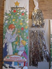 2 Old LEAD German Christmas Tree Tinsel SILVER Stanniol Lametta Foil Icicles picture