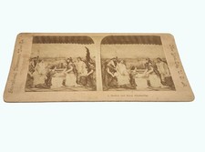 Antique Stereoview Esther And King Ahasuerus Depiction Religious picture