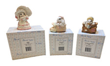 Vintage Patchville Bunnies - Ceramic Figurines by Alfred A. Mazzuca - Lot Of 3 picture