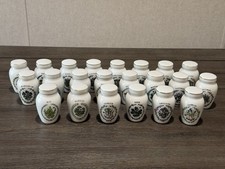 Gloria Vanderbilt Concepts Franklin Mint Spice Jar Set of 22 Porcelain Jars 1985 picture