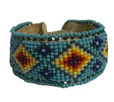 One Very Beautiful Native American Lakota Sioux Beaded Wrist Band picture