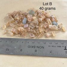 Lot B Natural Topaz Rough 200 Ct Pink Peach Golden Faceting Parcel picture