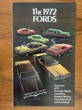 Vintage NOS The 1972 FORDS Dealer Brochure Sales Catalog MUSTANG MAVERICK PINTO picture