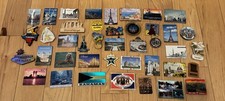 Assorted Travel & Places Souvenir Fridge Magnet Lot.  All Over The Globe. picture