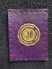 c1910s L21 tobacco / cigarette leather ALFRED UNIVERSITY Nice.. picture