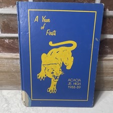 Yearbook Acacia Jr High 1988-89 Vintage Signature Inside Heavily Used picture