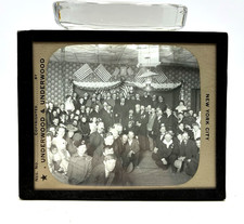 Antique People Club Flags Underwood Magic Lantern Glass Slide 4