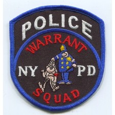 New York City Police Department NYPD Warrant Squad Patch New York NY picture