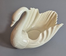 Vintage Lenox Porcelain Swan Bowl Centerpiece Candy Dish Ivory 9