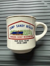 Vintage 1988 Camp Sandy Beach Yawgoog Scout Reservation 50th Mug BSA picture