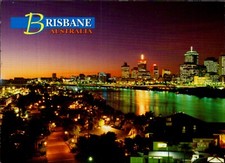 Brisbane Queensland Postcard. Australia River Buildings Old Vintage picture