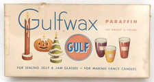 Vintage 1950s Halloween Advertising Gulfwax Paraffin Wax With Original Box picture