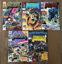 NIGHTSTALKERS LOT 5 ISSUES MARVEL COMICS # 1 2 3 4 7 BLADE GHOST RIDER picture