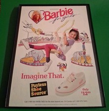 Barbie For Girls Payless Shoe Source Vintage Framed Print Ad 1995 8.5x11  picture
