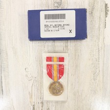 Vintage US Military Medal & Ribbon Set 1991 National Defense Service Gulf War picture
