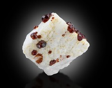 53g Spessartine Garnet Cluster on Matrix Shengus Mine Roundu Gilgit Pakistan picture